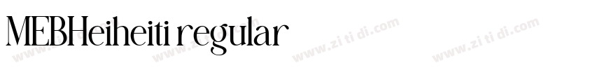 MEBHeiheiti regular字体转换